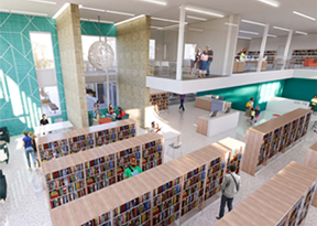 Picture of the inside of East Moline Library